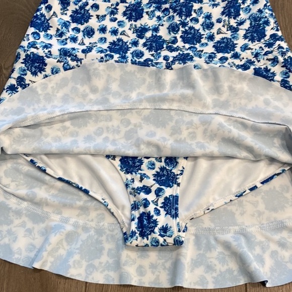 NWOT Albion Santorini High Waisted Blue Floral Swim Skirt XXL Feminine Modest - Picture 8 of 16